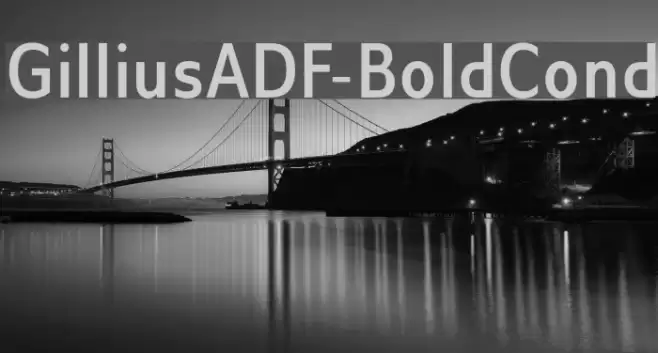 GilliusADF-BoldCond Font examples
