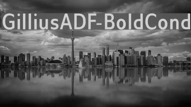 GilliusADF-BoldCond Font examples