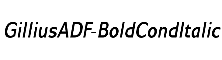 GilliusADF-BoldCondItalic Font