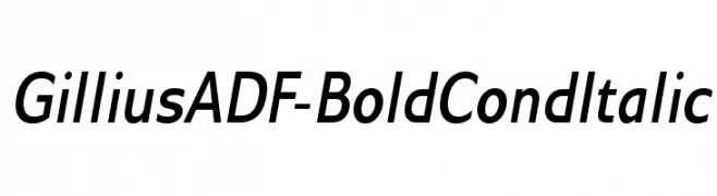 GilliusADF-BoldCondItalic 