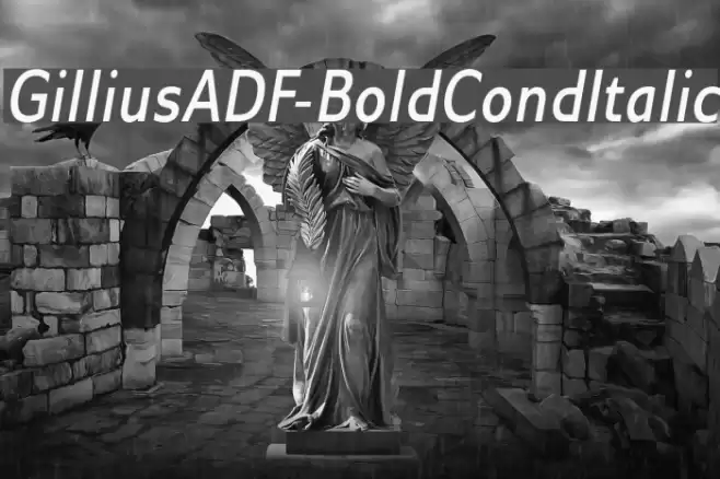 GilliusADF-BoldCondItalic Font examples