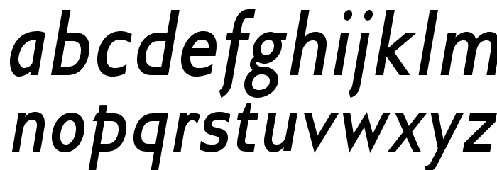 GilliusADF-BoldCondItalic Font LOWERCASE