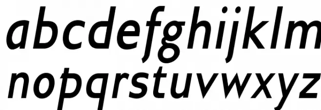GilliusADF-BoldCondItalic 字体 小写