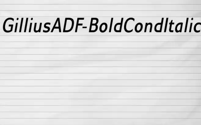 GilliusADF-BoldCondItalic examples