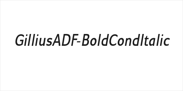 GilliusADF-BoldCondItalic Logo