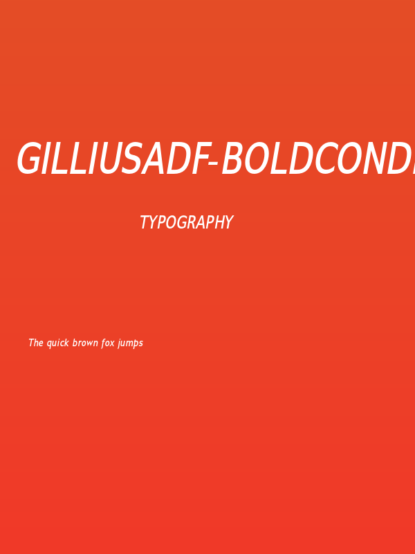 GilliusADF-BoldCondItalic Poster