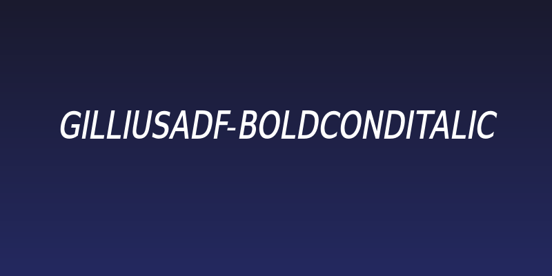 GilliusADF-BoldCondItalic Social Header