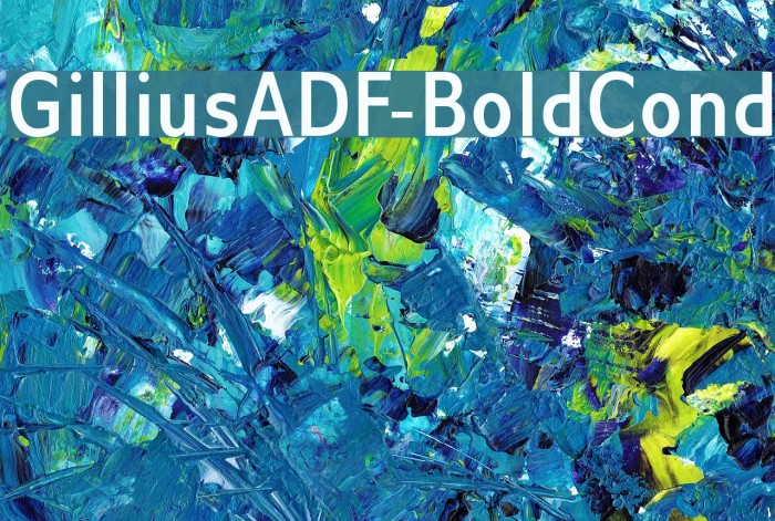GilliusADF-BoldCond Font examples
