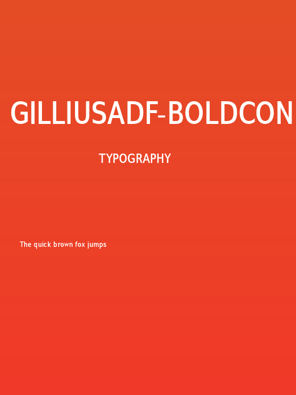 GilliusADF-BoldCond Poster