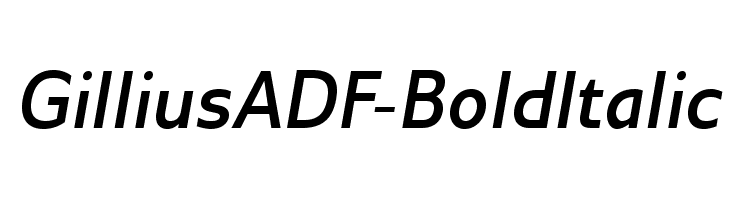 GilliusADF-BoldItalic Font
