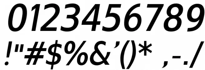 GilliusADF-BoldItalic Font OTHER CHARS