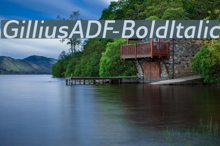 GilliusADF-BoldItalic Font examples