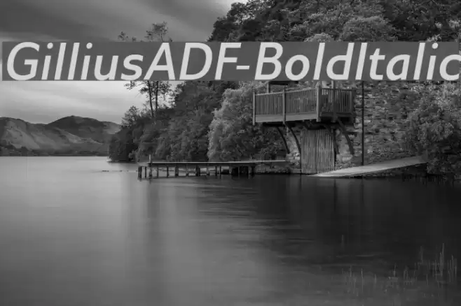 GilliusADF-BoldItalic examples