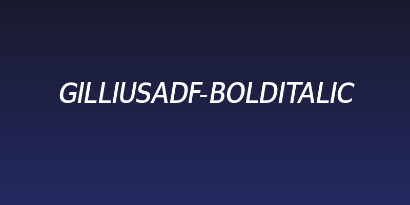 GilliusADF-BoldItalic Social Header