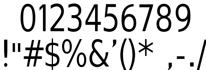 GilliusADF-Cond Font OTHER CHARS