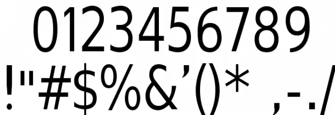 GilliusADF-Cond Font OTHER CHARS