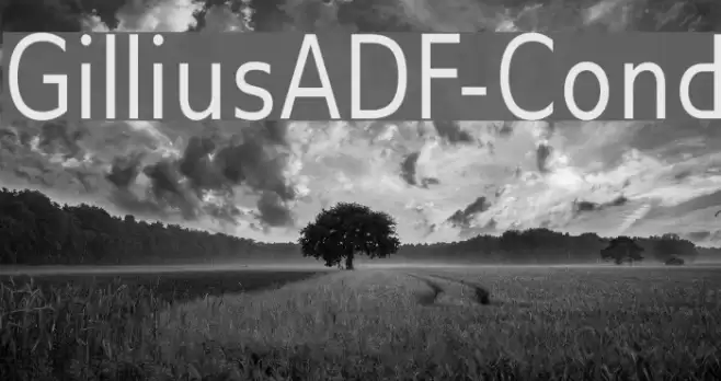 GilliusADF-Cond Font examples
