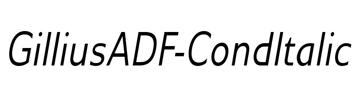 GilliusADF-CondItalic Font