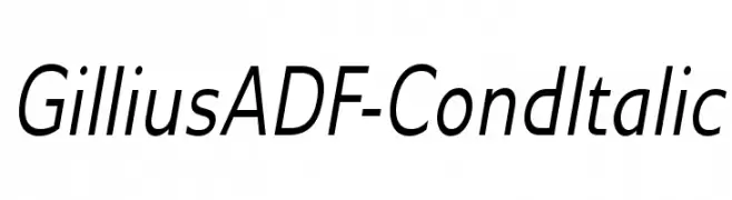 GilliusADF-CondItalic  Fuentes Gratis Descargar
