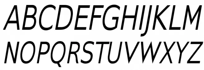 GilliusADF-CondItalic Font Litere mari