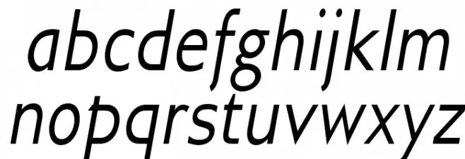 GilliusADF-CondItalic 字体 小写