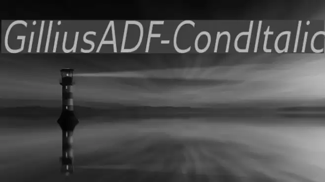 GilliusADF-CondItalic Font examples