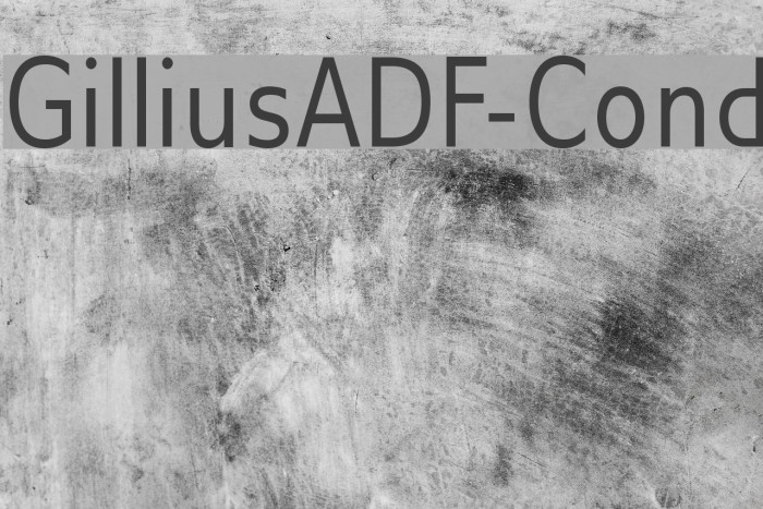 GilliusADF-Cond Font examples