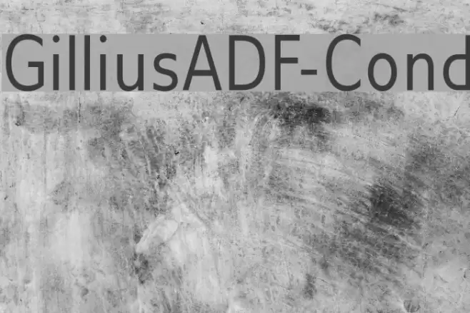 GilliusADF-Cond Font examples