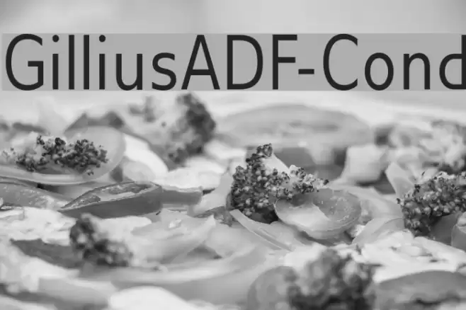 GilliusADF-Cond Font examples