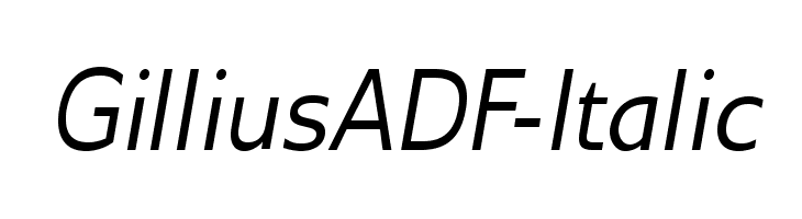 GilliusADF-Italic Font