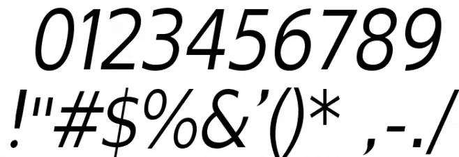 GilliusADF-Italic Font OTHER CHARS