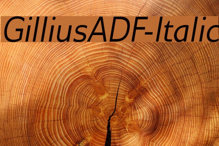 GilliusADF-Italic Font examples