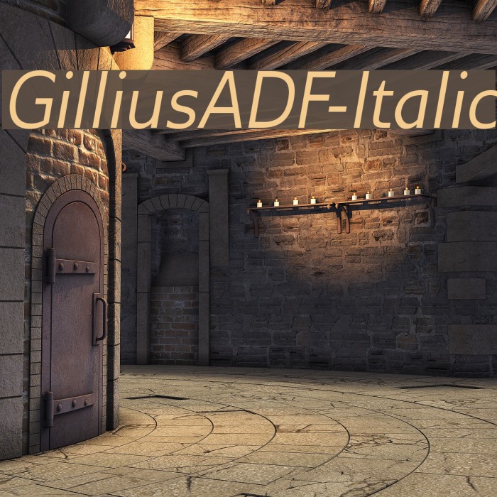 GilliusADF-Italic Font examples