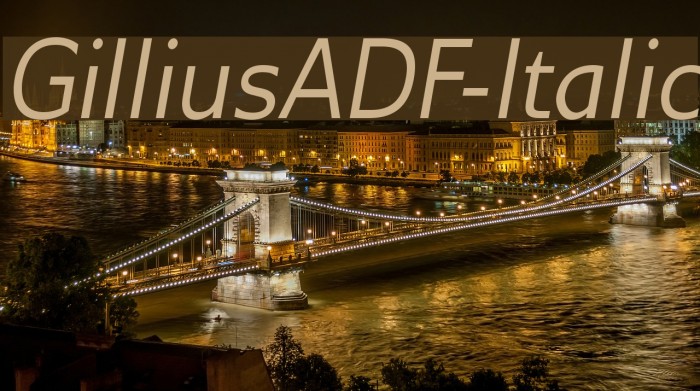 GilliusADF-Italic Font examples