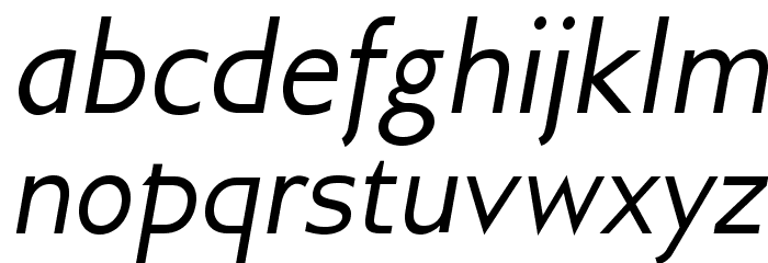 GilliusADF-Italic Font LOWERCASE