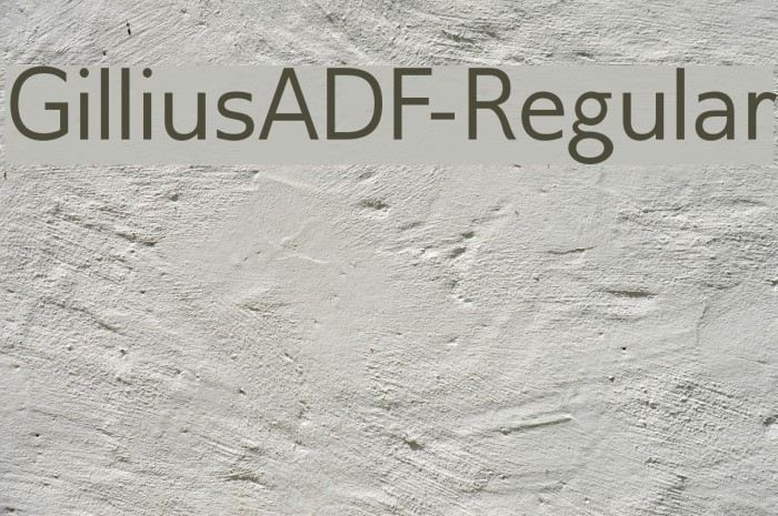 GilliusADF-Regular Font examples
