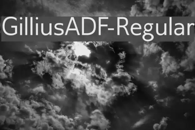 GilliusADF-Regular Font examples