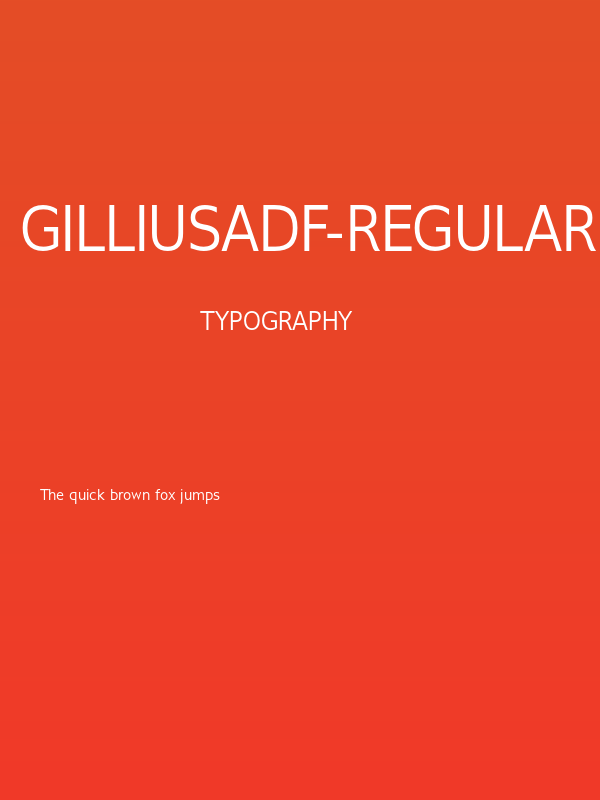 GilliusADF-Regular Poster