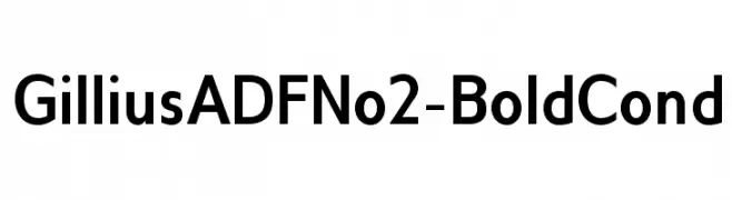 GilliusADFNo2-BoldCond  Fuentes Gratis Descargar