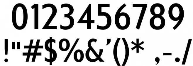 GilliusADFNo2-BoldCond Font OTHER CHARS