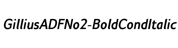 GilliusADFNo2-BoldCondItalic Font