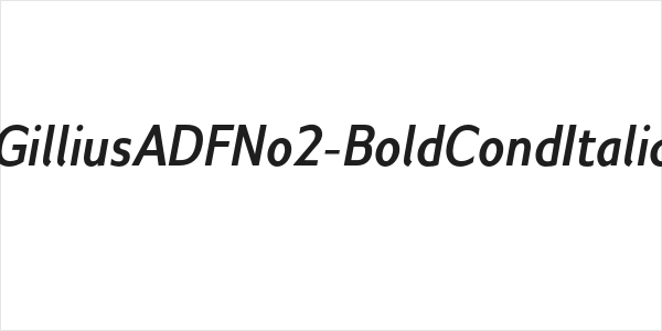 GilliusADFNo2-BoldCondItalic Logo