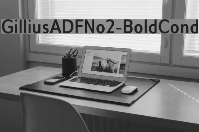 GilliusADFNo2-BoldCond Font examples