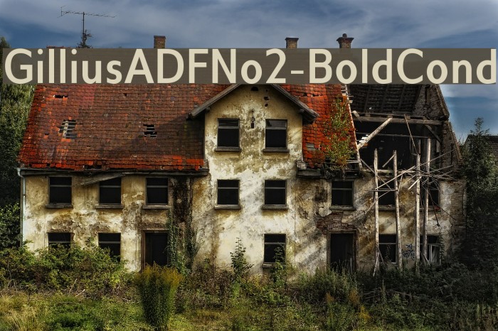 GilliusADFNo2-BoldCond Font examples