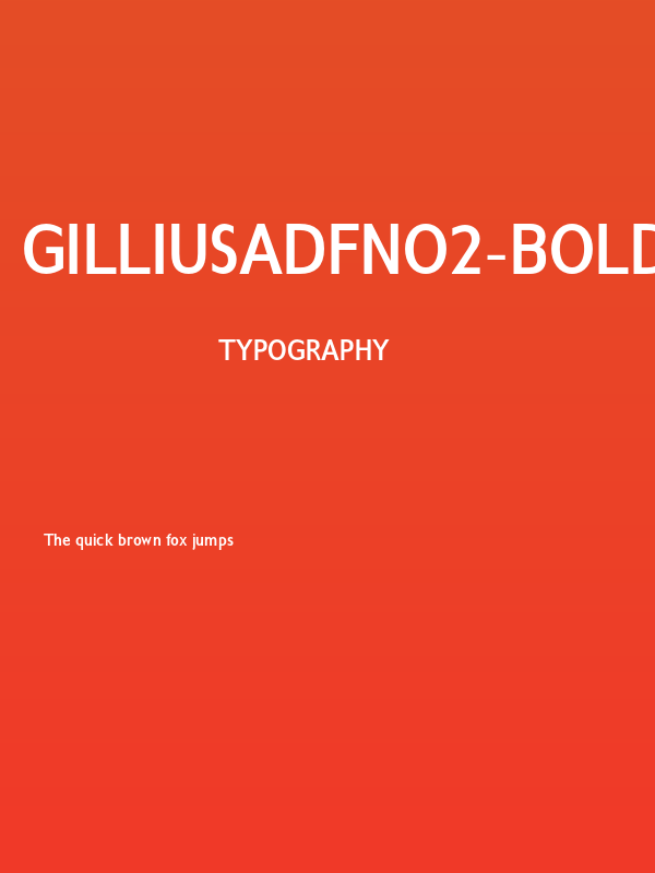 GilliusADFNo2-BoldCond Poster