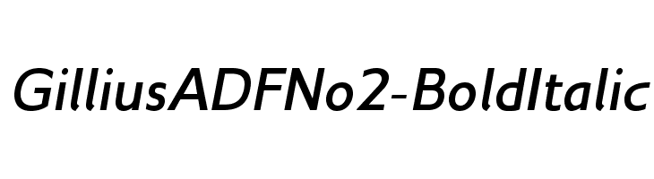 GilliusADFNo2-BoldItalic Font