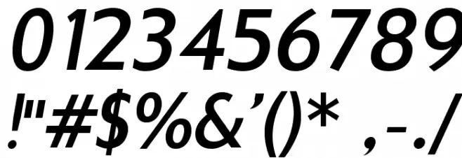 GilliusADFNo2-BoldItalic Font OTHER CHARS