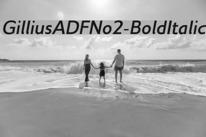 GilliusADFNo2-BoldItalic Font examples
