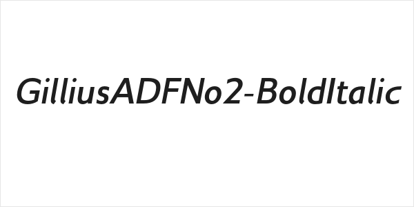 GilliusADFNo2-BoldItalic Logo