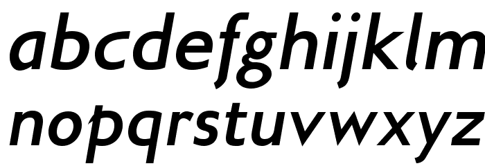 GilliusADFNo2-BoldItalic Font LOWERCASE